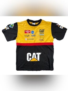 Vintage Racing Champions CAT Ward Burton 22 T Shirt Youth Large Yellow NASCAR